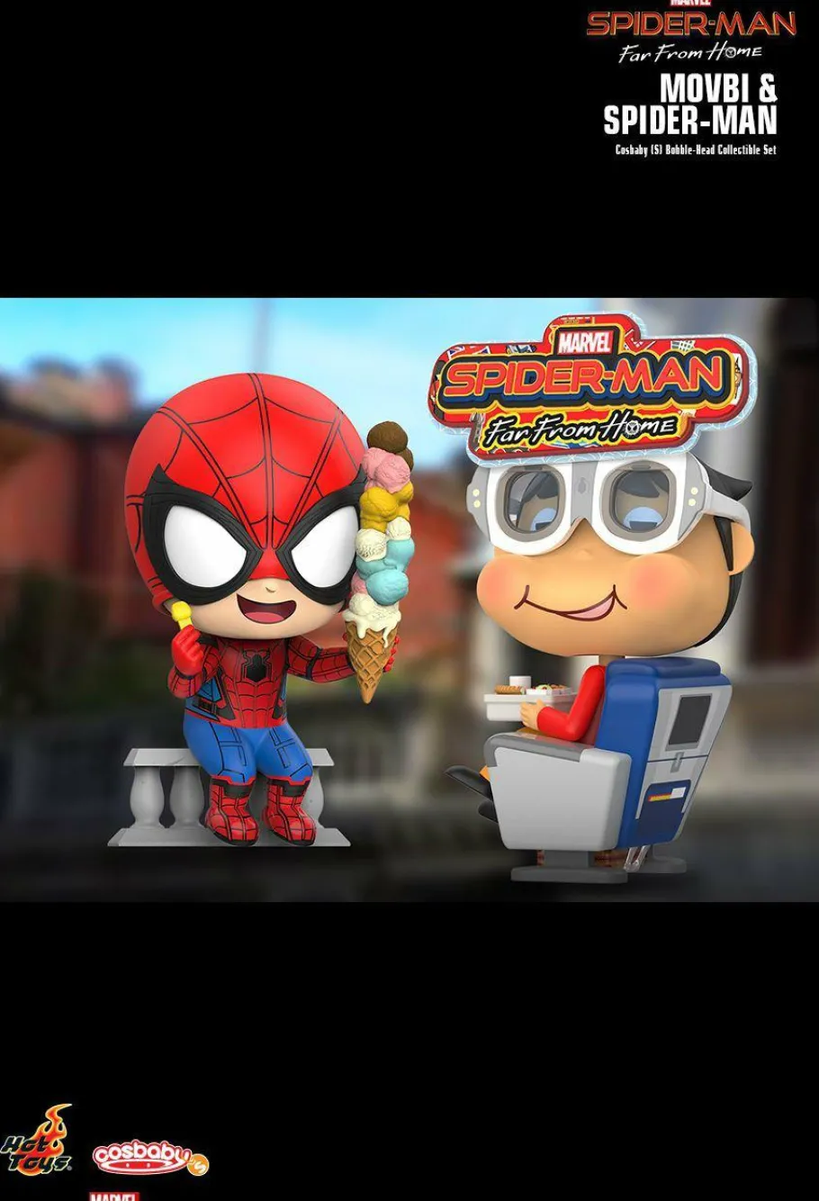 Cosbaby>Spider-Man : Far From Home - & Movbi Cosbaby 3.75” Hot Toys Bobble-Head Figure 2-Pack