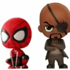 Cosbaby>Spider-Man : Far From Home - & Nick Fury Cosbaby 3.75” Hot Toys Bobble-Head Figure 2-Pack