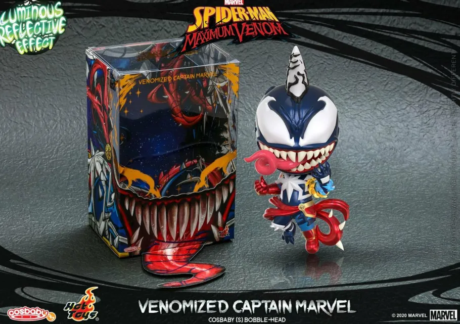 Designer Vinyl>Spider-Man : Maximum Venom - Venomized Captain Marvel Cosbaby (S) Hot Toys Figure