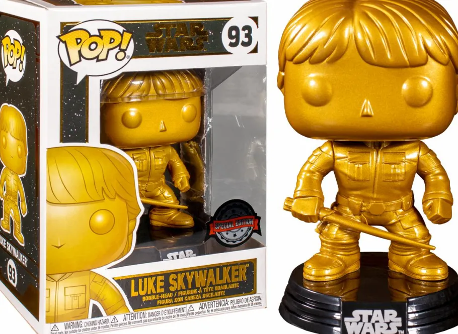 Standard Pop!>Star Wars - Luke Skywalker Metallic Gold Pop! Vinyl Figure