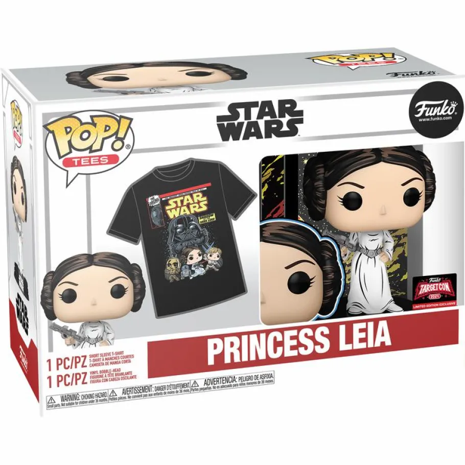 Pop! & Tee Sets>Star Wars - Princess Leia Retro Pop! Vinyl Figure & T-Shirt Box Set