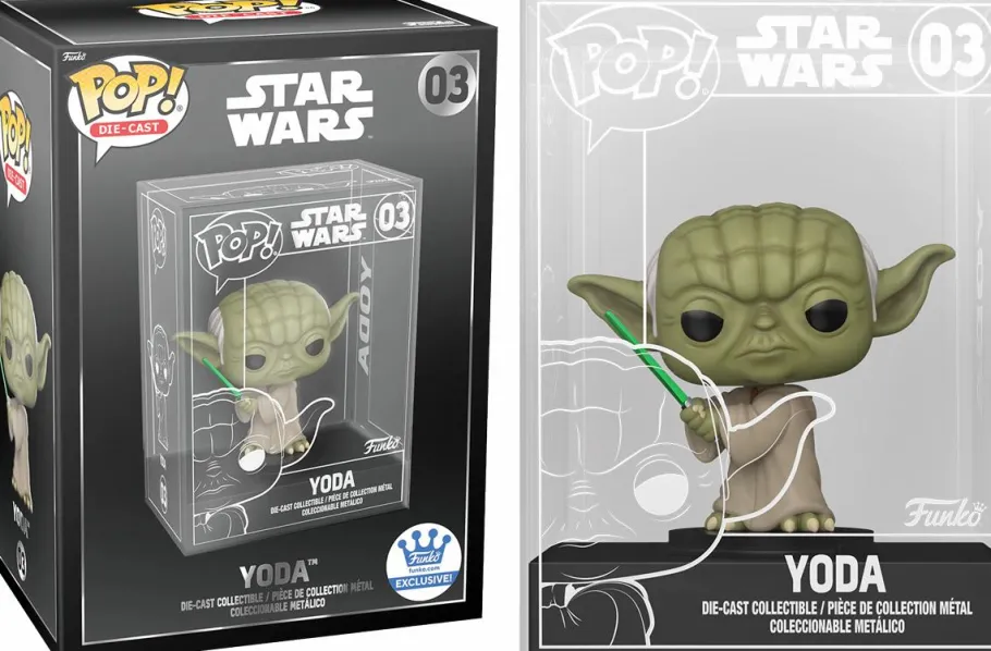 Die-Cast Figures>Star Wars - Yoda with Lightsaber Diecast Metal Pop! Vinyl Figure (Funko / Popcultcha Exclusive)