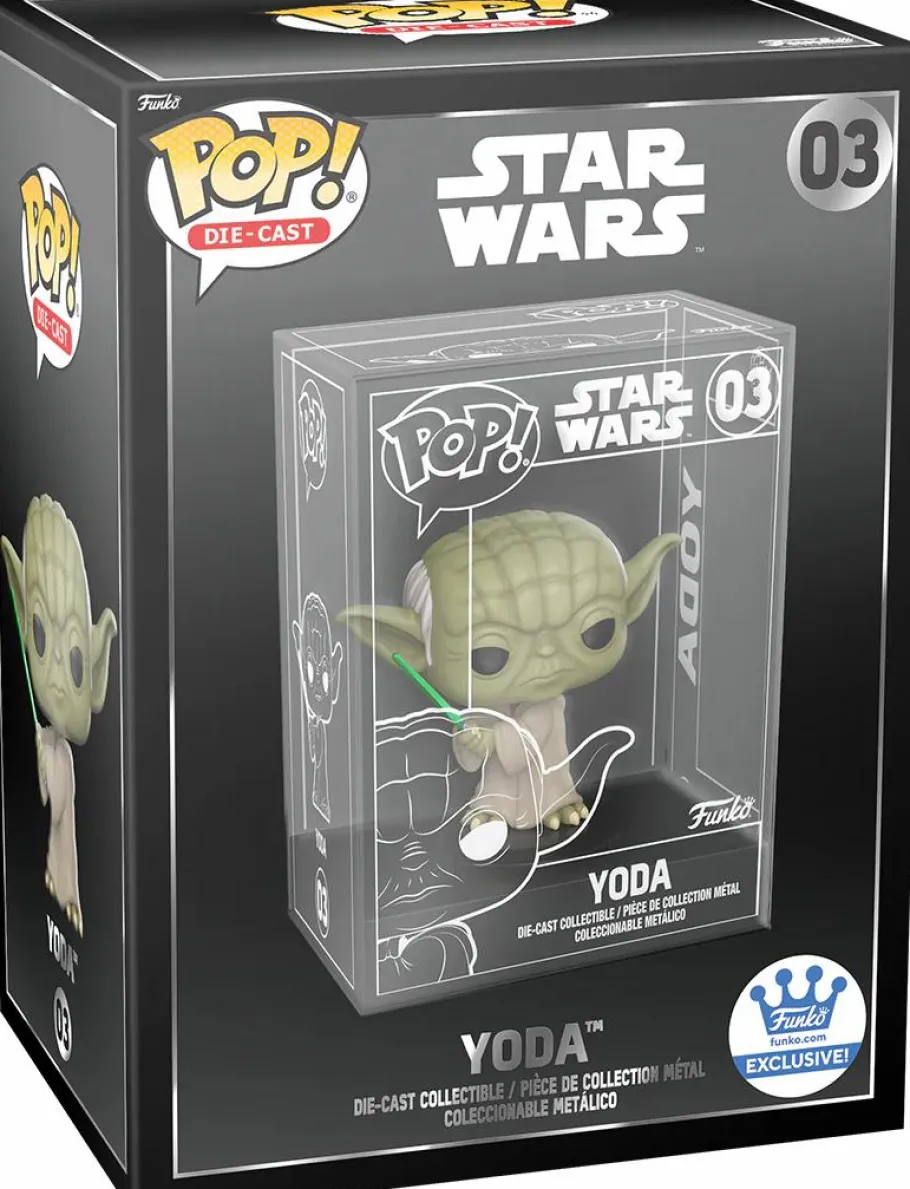 Die-Cast Figures>Star Wars - Yoda with Lightsaber Diecast Metal Pop! Vinyl Figure (Funko / Popcultcha Exclusive)