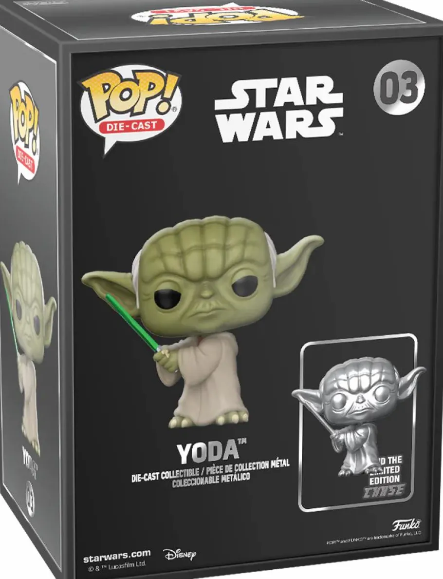 Die-Cast Figures>Star Wars - Yoda with Lightsaber Diecast Metal Pop! Vinyl Figure (Funko / Popcultcha Exclusive)