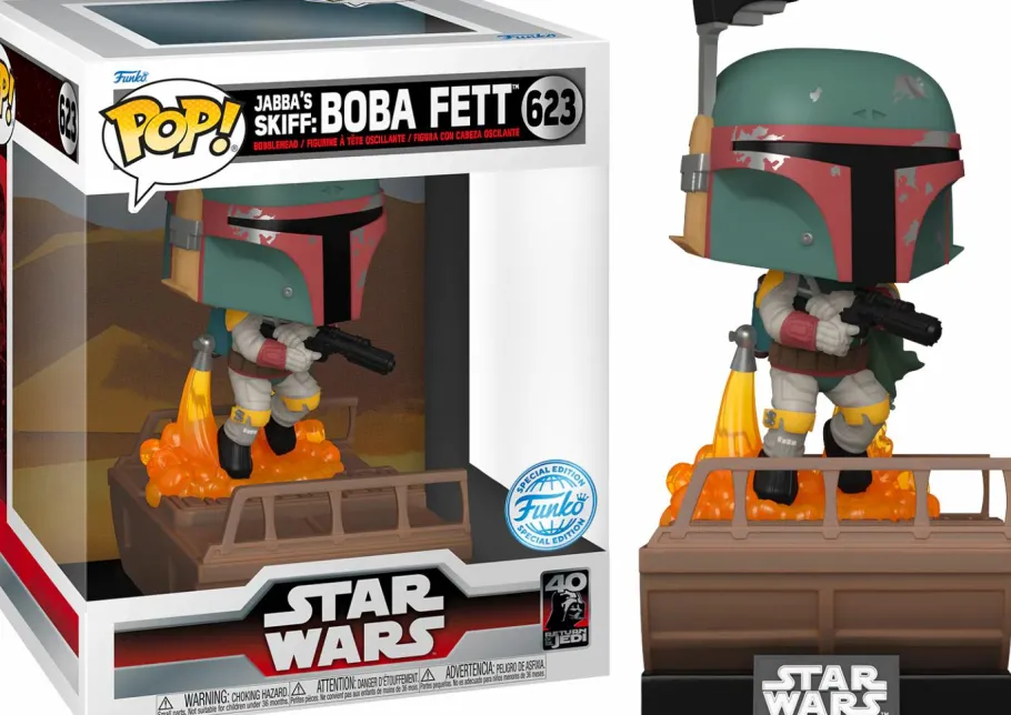Pop! Deluxe>Star Wars Episode VI: Return of the Jedi - Boba Fett Jabba's Skiff 40th Anniversary Build-A-Scene Deluxe Pop! Vinyl Figure