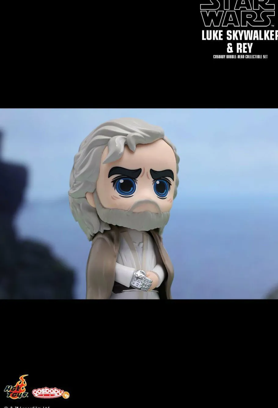 Cosbaby>Star Wars Episode VII: The Force Awakens - Luke Skywalker & Rey Cosbaby 3.75” Hot Toys Bobble Head Figure 2-Pack