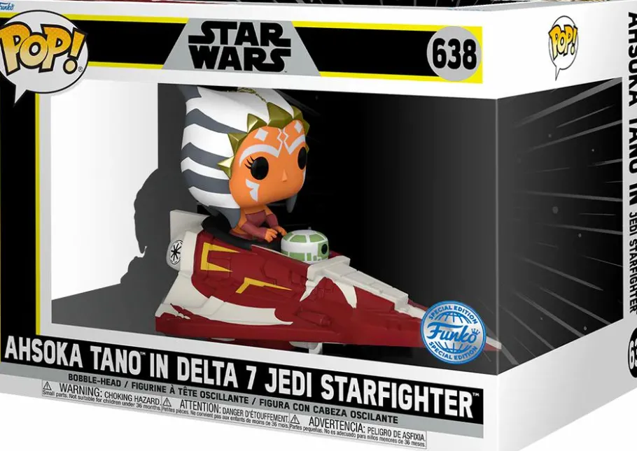 Pop! Rides & Town>Star Wars : The Clone Wars - Ahsoka Tano in Delta-7B Jedi Starfighter Pop! Rides Vinyl Figure
