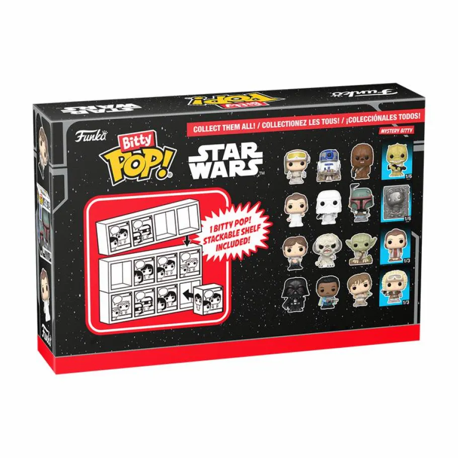 Pop! Bundles>Star Wars : The Empire Strikes Back - Darth Vader, Lando Calrissian, Luke and Yoda & Mystery Bitty Pop! Vinyl Figure 4-Pack
