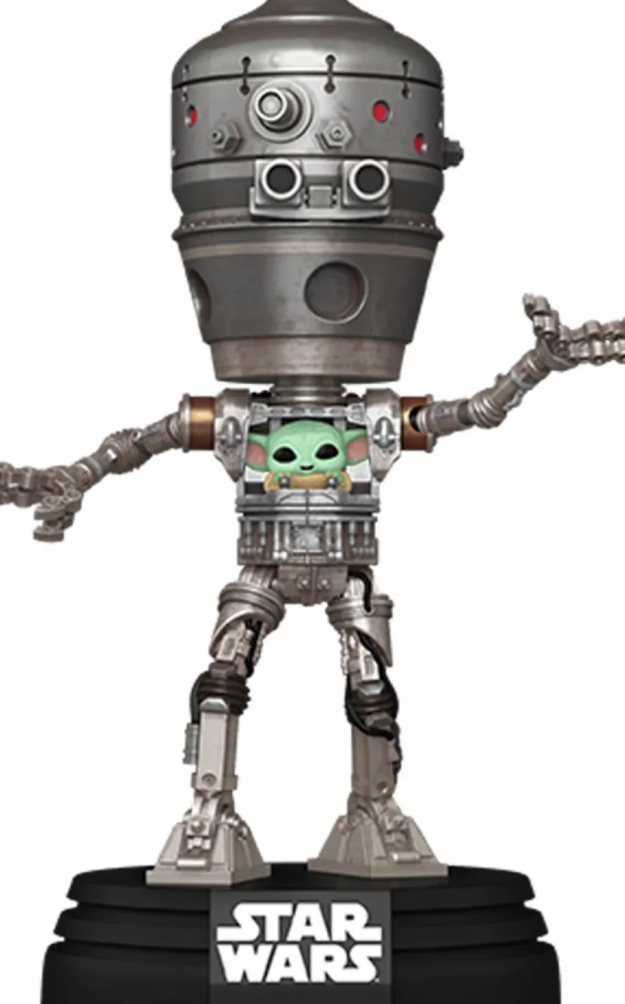 Pop! Deluxe>Star Wars : The Mandalorian - IG-12 with Grogu Deluxe Pop! Vinyl Figure with Lights and Sounds (Popcultcha Exclusive)