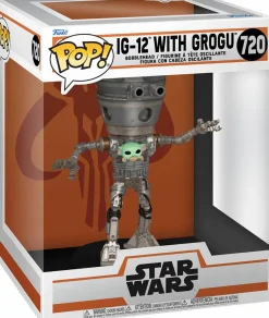 Pop! Deluxe>Star Wars : The Mandalorian - IG-12 with Grogu Deluxe Pop! Vinyl Figure