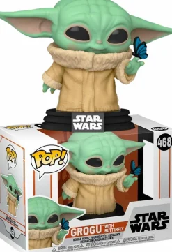 Standard Pop!>Star Wars : The Mandalorian - Grogu (The Child) with Butterfly Pop! Vinyl Figure
