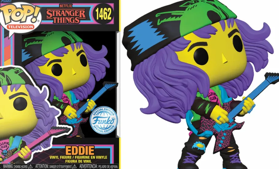 Standard Pop!>Stranger Things 4 - Eddie with Guitar (Finale) Blacklight Pop! Vinyl Figure