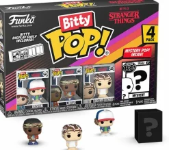 Designer Vinyl>Stranger Things - Dustin, Lucas, Eleven (with Electrodes) & Mystery Bitty Pop! Vinyl Figure 4-Pack