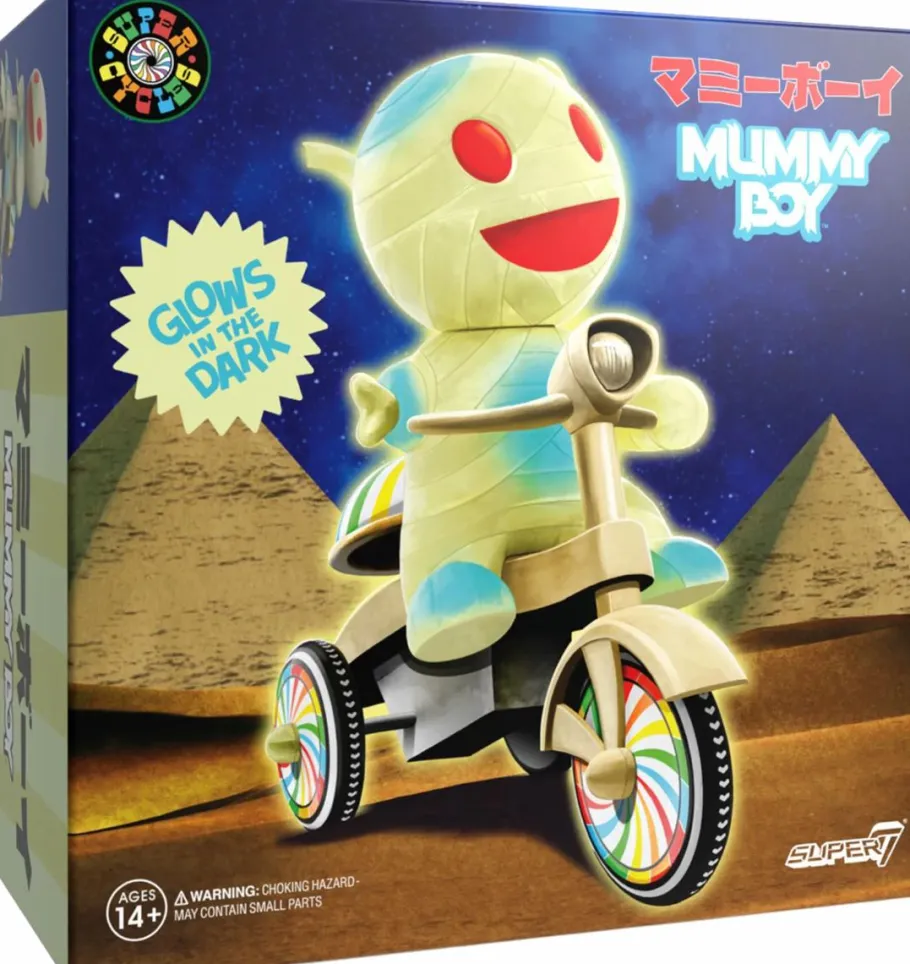 Designer Vinyl>Super7 - Mummy Boy (Glow-in-the-Dark) Super Cycles 5" Vinyl Figure