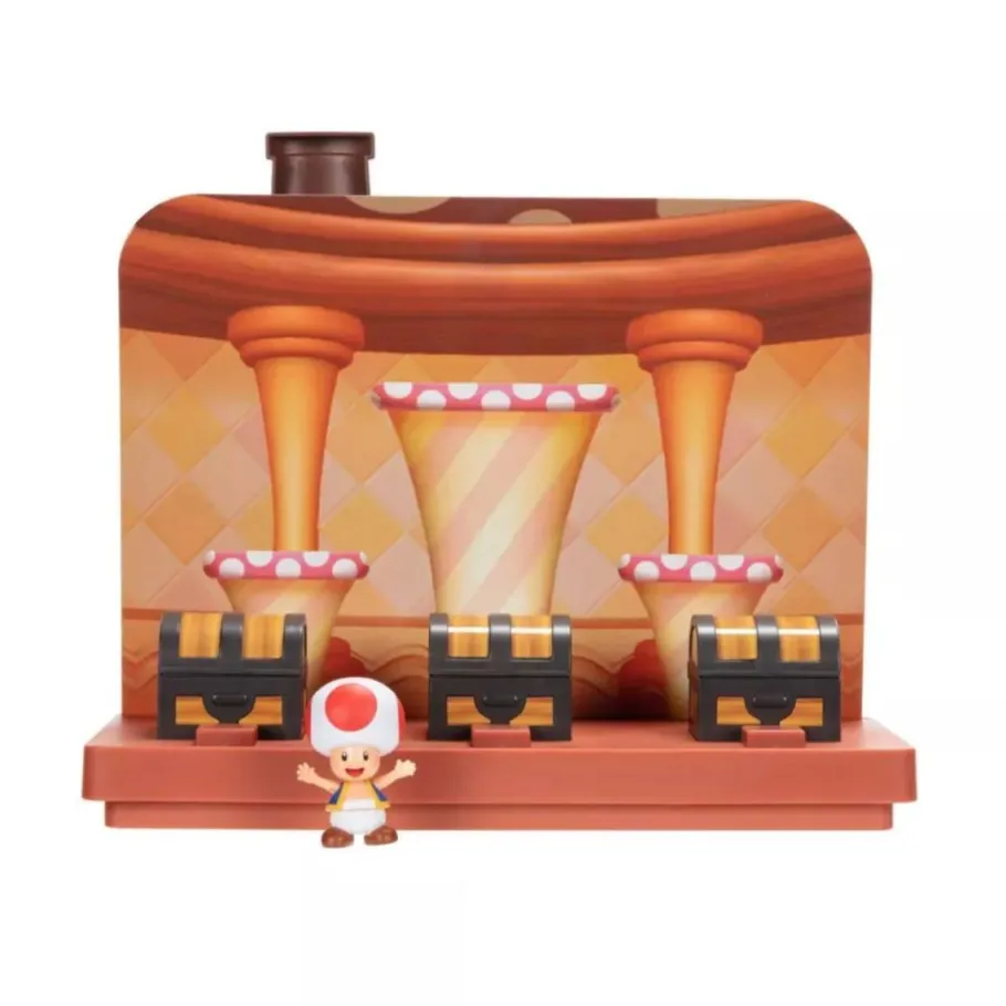 Designer Vinyl>Super Mario - Toad House World of Nintendo Deluxe 2.5" Scale Action Figure Playset