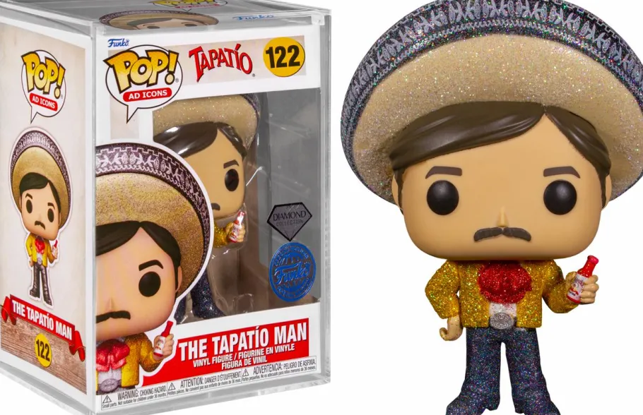 Pop! Chases, Vault, Limited Editions, Ppp Items>Tapatío Tapatio -The Tapatio Man Diamond Glitter Pop! Vinyl Figure in Acrylic Pop! Protector (Funko / Popcultcha Exclusive)
