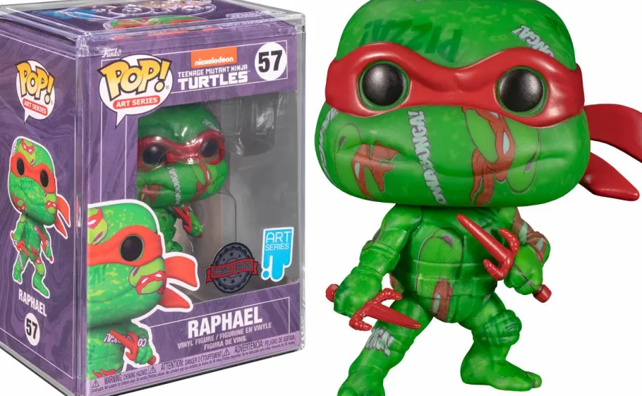 Pop! Deluxe>Teenage Mutant Ninja Turtles (TMNT) Teenage Mutant Ninja Turtles II: The Secret of the Ooze - Raphael Artist Series Pop! Vinyl Figure with Pop! Protector