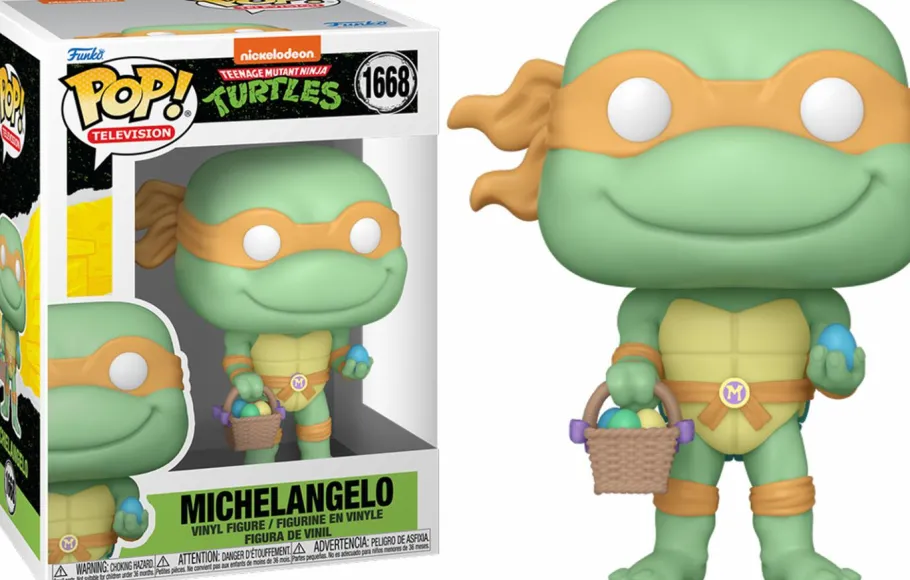 Standard Pop!>Teenage Mutant Ninja Turtles (TMNT) Teenage Mutant Ninja Turtles - Michelangelo with Easter Basket Pop! Vinyl Figure