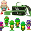 Designer Vinyl>Teenage Mutant Ninja Turtles (TMNT) Teenage Mutant Ninja Turtles - Leonardo, Michelangelo, Raphael, Donatello, Bebop & Rocksteady Blacklight Vinyl SODA Figure in Collector Can 6-Pack with Cooler Bag & 6" Krang (Funko / Popcultcha Exclusive)