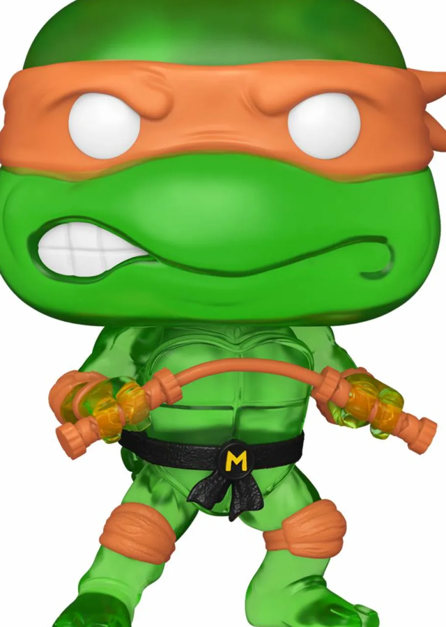 Standard Pop!>Teenage Mutant Ninja Turtles (TMNT) Teenage Mutant Ninja Turtles - Michelangelo (Translucent Green) Pop! Vinyl Figure (Popcultcha Exclusive)