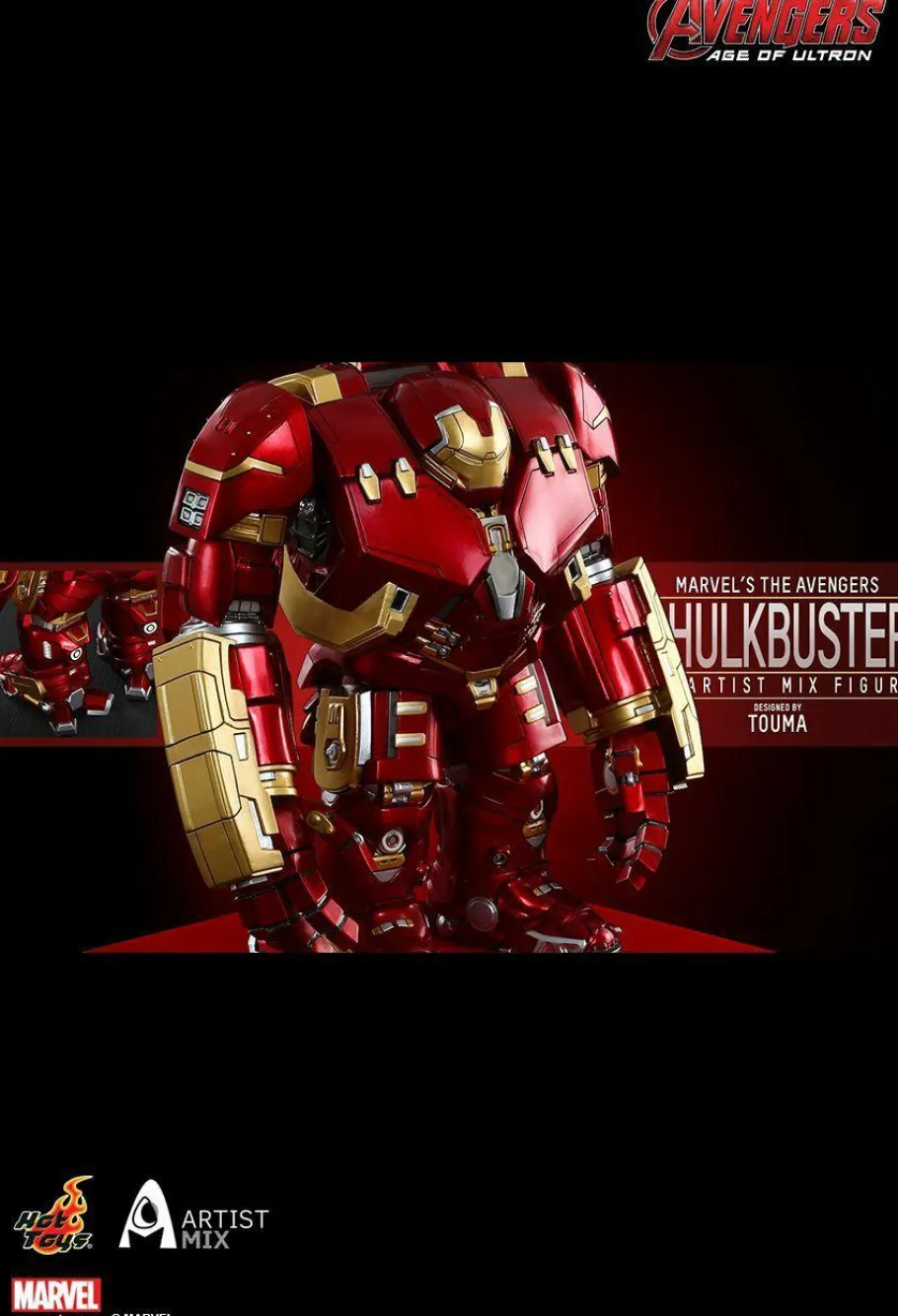 Bobble-Heads>The Avengers - Avengers 2: Age of Ultron - Iron Man Hulkbuster and Battle Damaged Iron Man Mark XLIII (43) Hot Toys Artist Mix Bobble Head 2-Pack