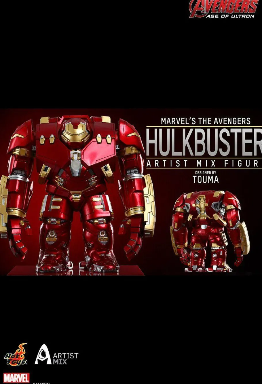 Bobble-Heads>The Avengers - Avengers 2: Age of Ultron - Iron Man Hulkbuster and Battle Damaged Iron Man Mark XLIII (43) Hot Toys Artist Mix Bobble Head 2-Pack