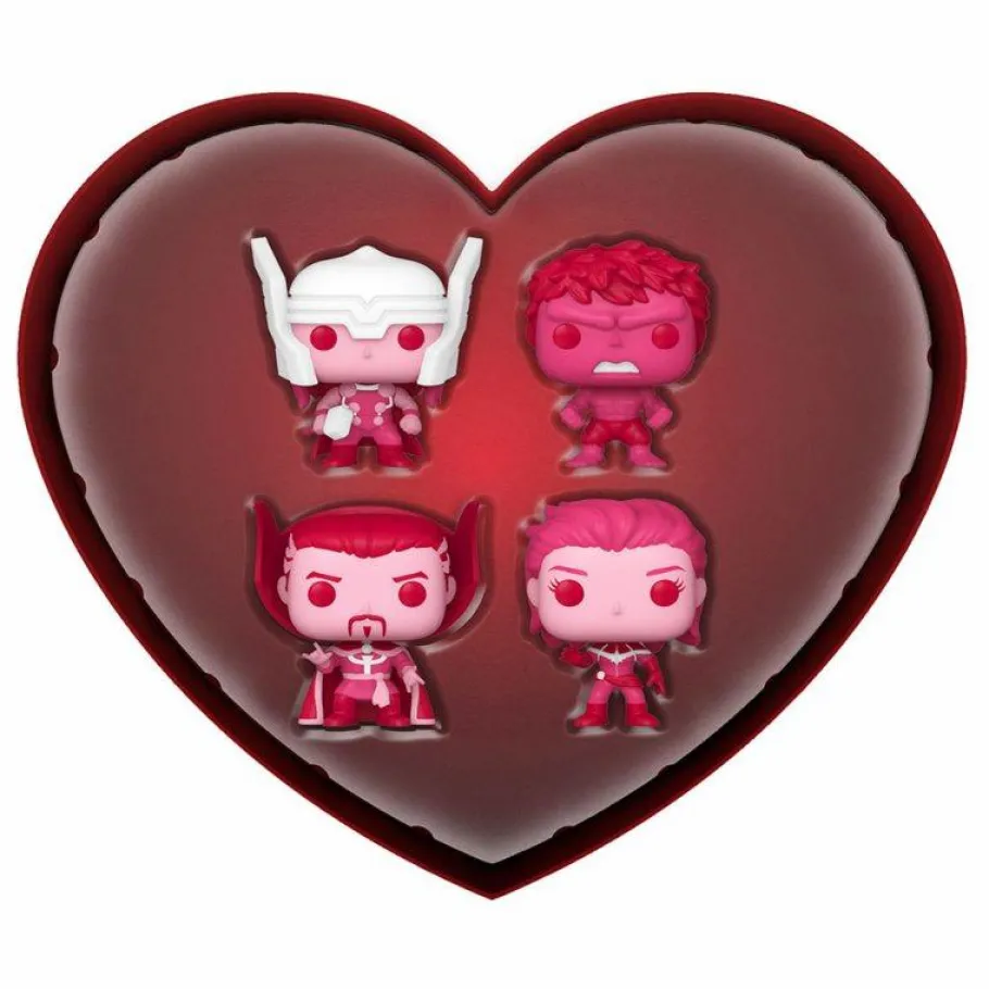 Pop! Bundles>The Avengers - Valentine’s Day Heart-Shaped Box Pocket Pop! Vinyl Figure 4-Pack