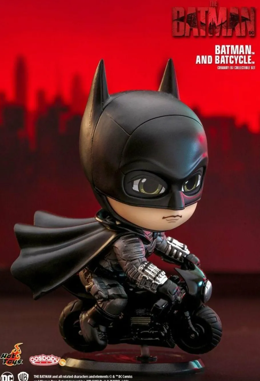 Cosbaby>Batman The (2022) - and Batcycle Cosbaby (S) Hot Toys Figure Set