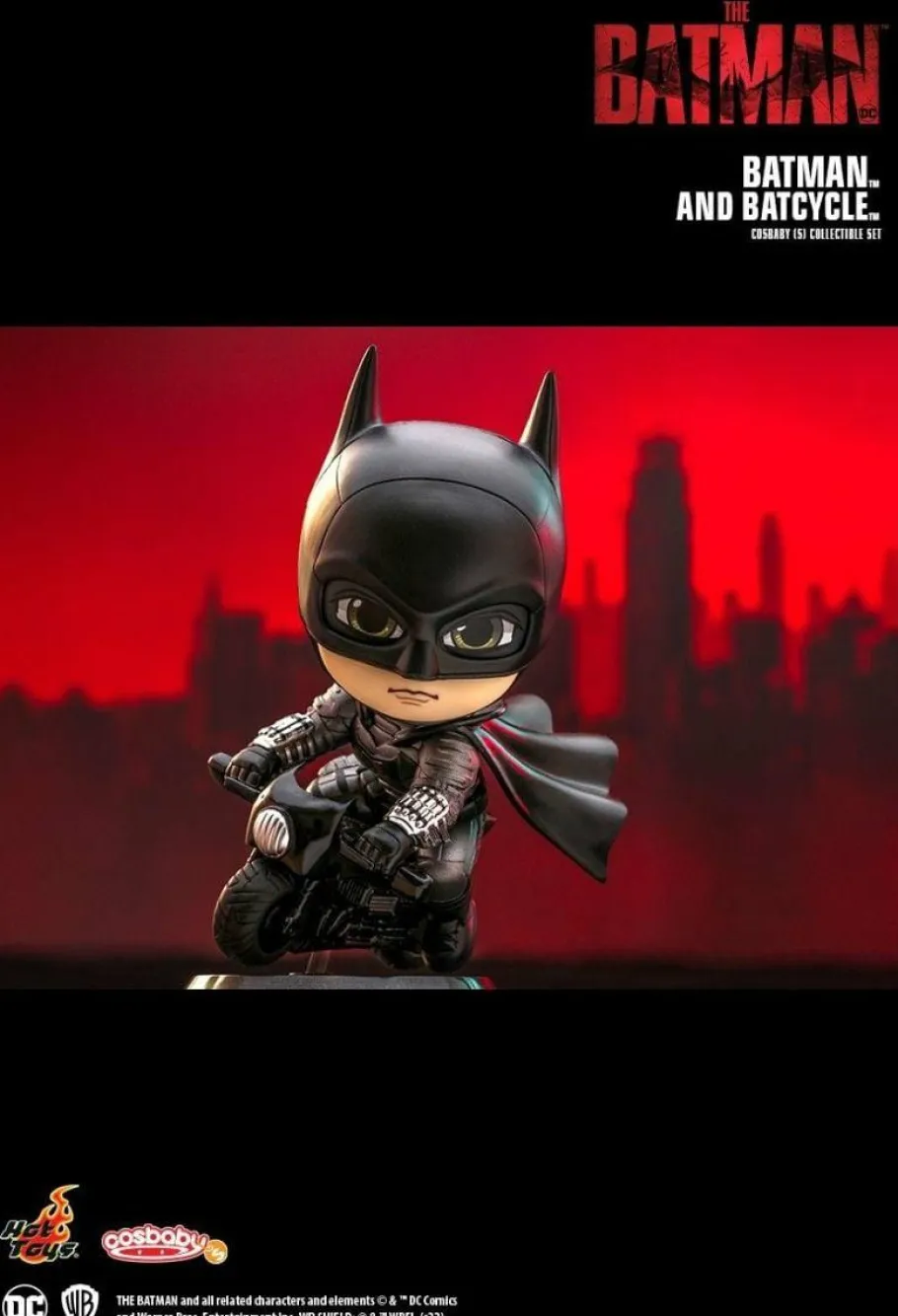Cosbaby>Batman The (2022) - and Batcycle Cosbaby (S) Hot Toys Figure Set