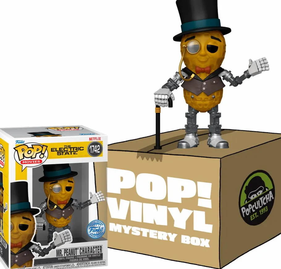 Collector & Mystery Boxes>The Electric State - Mr Peanut Character Mystery Box (Includes Mr Peanut & 3 Exclusive Pop! Vinyl Figures)
