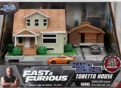 Die-Cast Figures>Fast & Furious The Fast and the Furious - Toretto House NanoScene 1.5” Scale Die-Cast Vehicle Diorama Playset