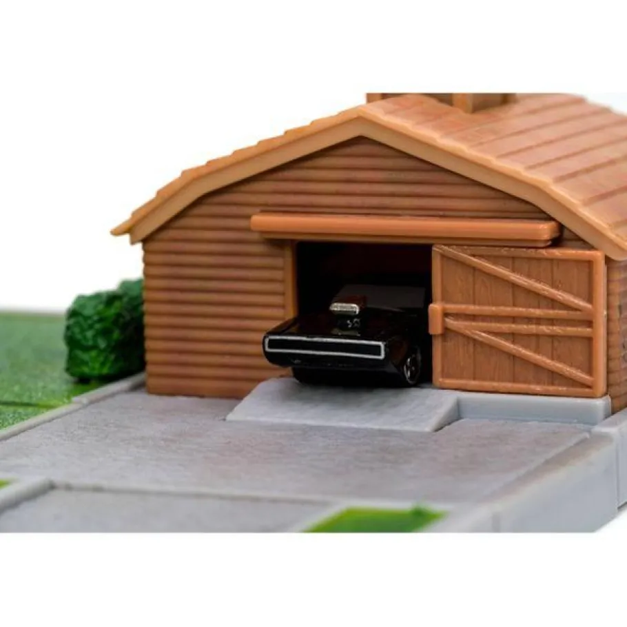 Die-Cast Figures>Fast & Furious The Fast and the Furious - Toretto House NanoScene 1.5” Scale Die-Cast Vehicle Diorama Playset