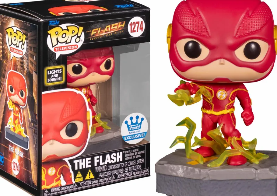 Pop! Chases, Vault, Limited Editions, Ppp Items>The Flash (2014) - Pop! Vinyl Figure with Lights & Sounds in Acrylic Pop! Protector (Funko / Popcultcha Exclusive)