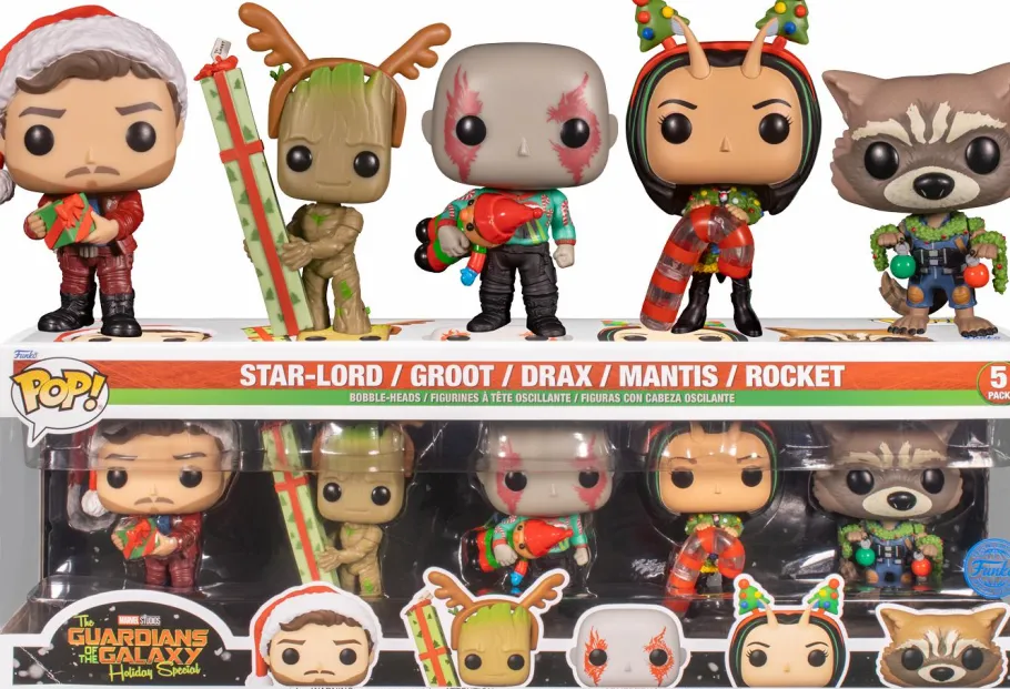 Pop! Bundles>Guardians of the Galaxy The Holiday Special - Star-Lord, Groot, Drax, Mantis & Rocket Pop! Vinyl Figure 5-Pack
