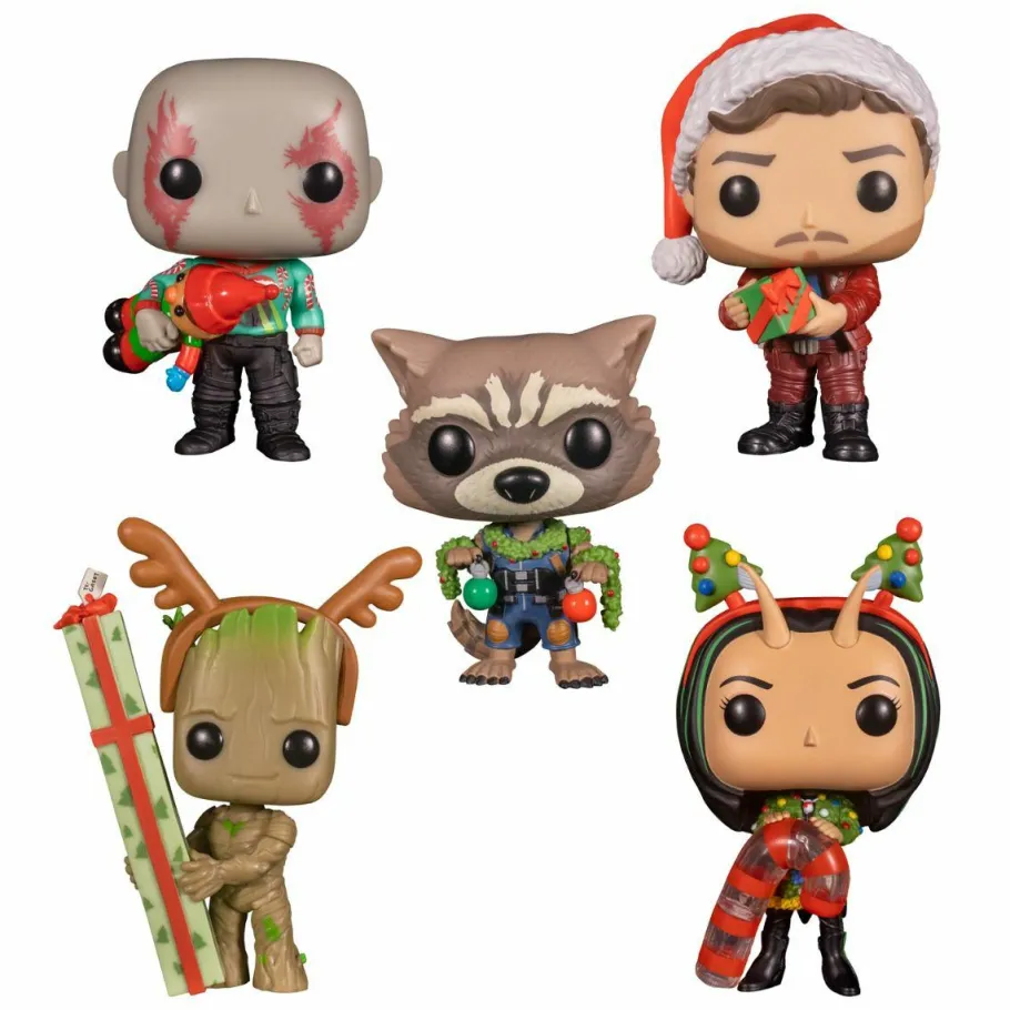 Pop! Bundles>Guardians of the Galaxy The Holiday Special - Star-Lord, Groot, Drax, Mantis & Rocket Pop! Vinyl Figure 5-Pack