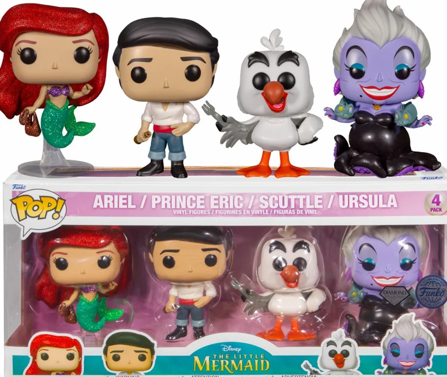 Standard Pop!>The Little Mermaid (1989) - Ariel, Prince Eric, Scuttle & Ursula Pop! Vinyl Figure 4-Pack
