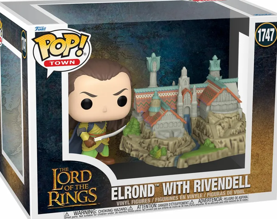 Pop! Rides & Town>Lord of the Rings The - Elrond with Rivendell Pop! Town Vinyl Figure