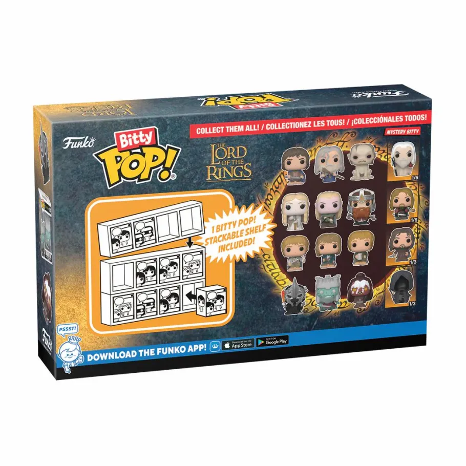 Collector & Mystery Boxes>Lord of the Rings The - Galadriel, Legolas, Gimli & Mystery Bitty Pop! Vinyl Figure 4-Pack