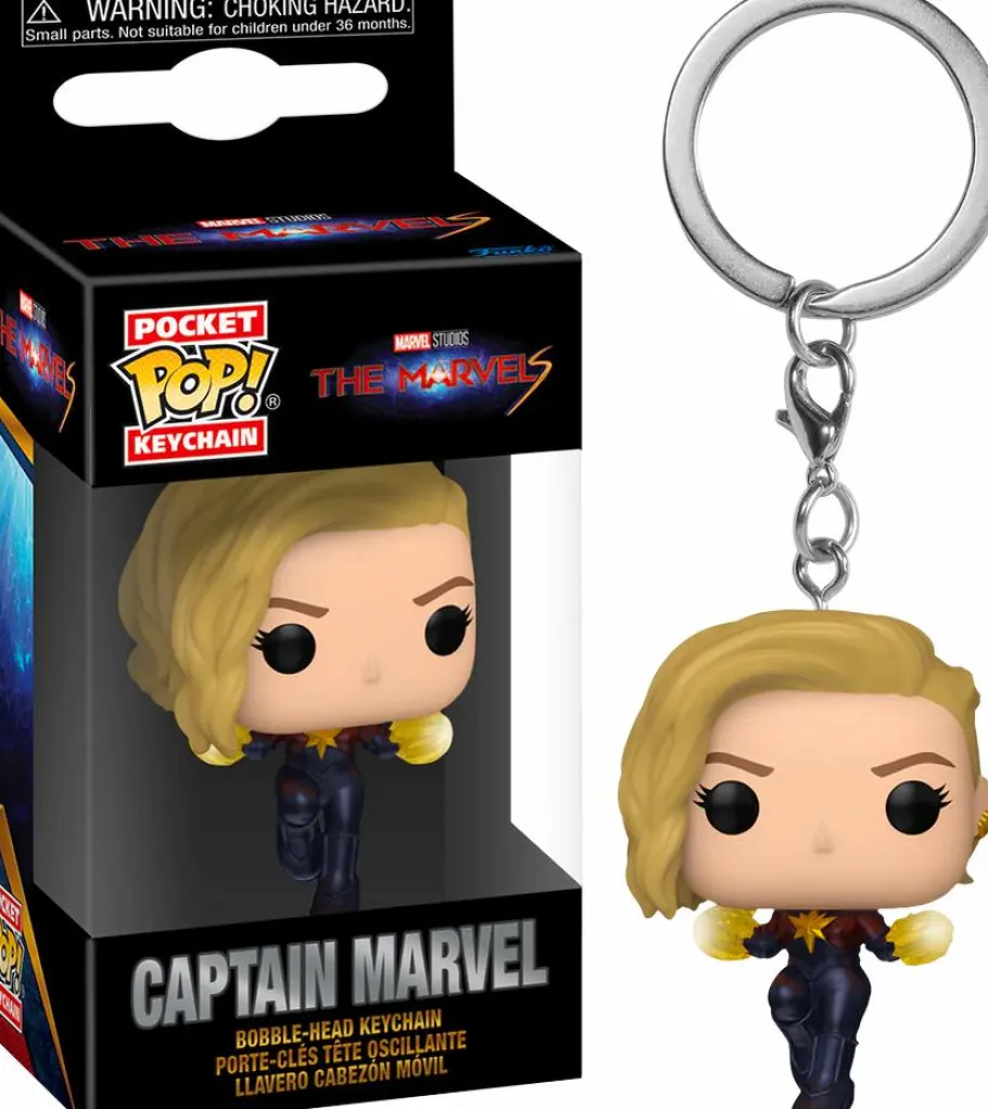 Pop! Keychains>The Marvels (2023) - Captain Marvel Pocket Pop! Keychain