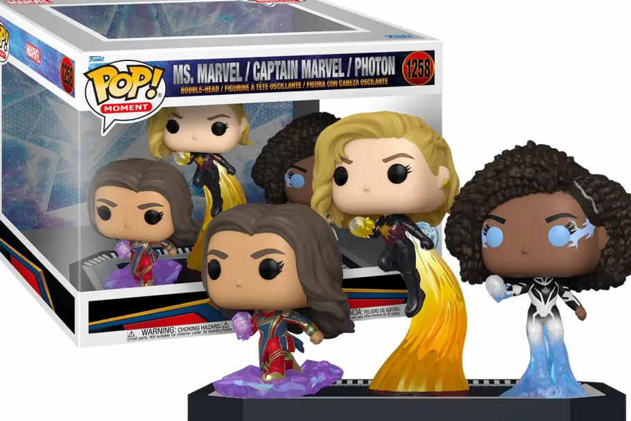 Pop! Moments>The Marvels (2023) - Captain Marvel, Ms. Marvel & Photon Pop! Moment Vinyl Figure