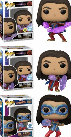 Pop! Bundles>Marvel The s (2023) - Ms. Pop! Vinyl Figure Bundle (Set of 3) (Popcultcha Exclusive)