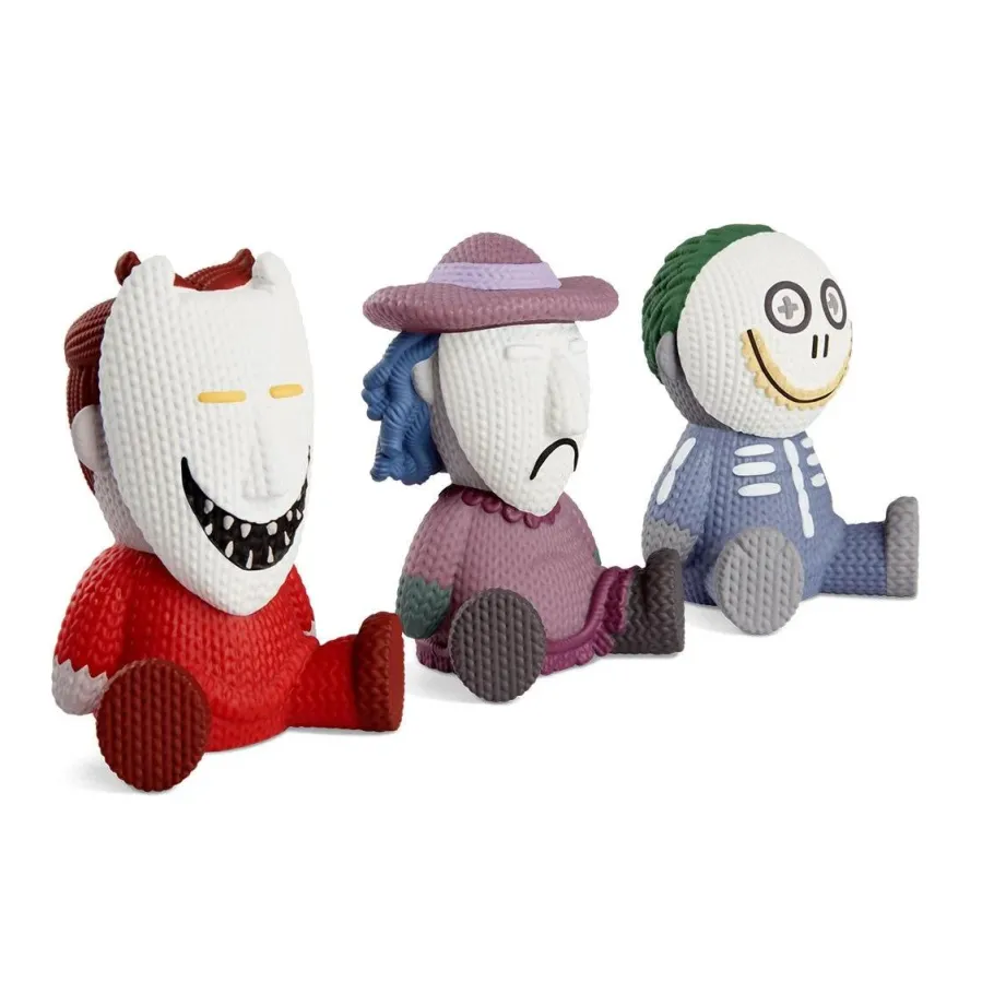 Designer Vinyl>The Nightmare Before Christmas - Lock, Shock, and Barrel Glow-in-the Dark Knit Series 5" Vinyl Figure 3-Pack