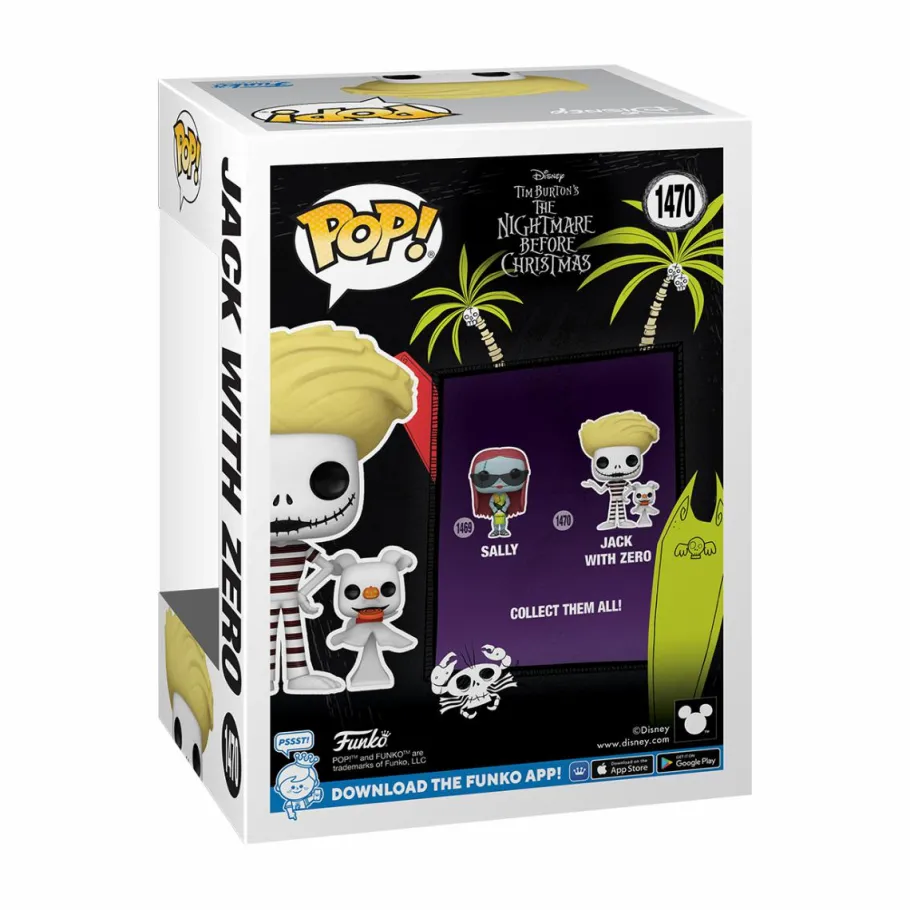 Standard Pop!>The Nightmare Before Christmas - Jack Skellington with Zero at the Beach Pop! Vinyl Figure