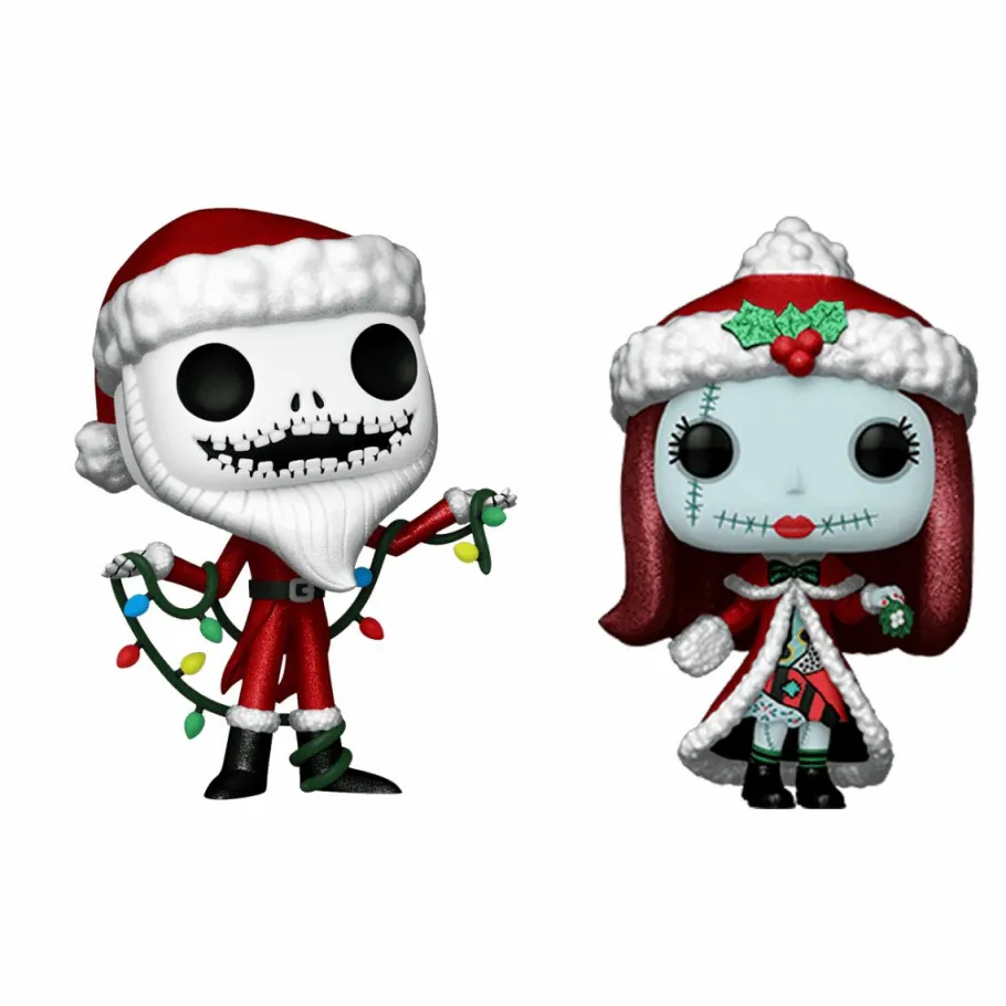 Standard Pop!>The Nightmare Before Christmas - Santa Jack & Christmas Sally 30th Anniversary Diamond Glitter Pop! Vinyl Figure 2-Pack (Popcultcha Exclusive)