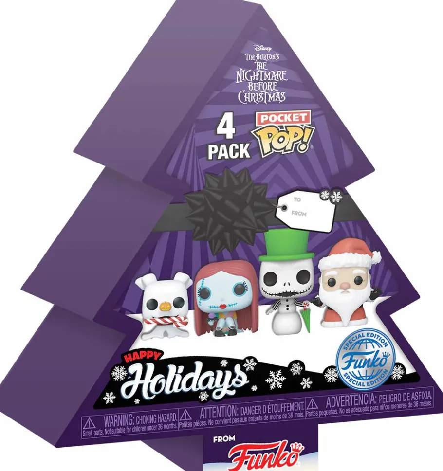 Standard Pop!>The Nightmare Before Christmas - Christmas Tree Holiday Box Pocket Pop! Vinyl 4-Pack