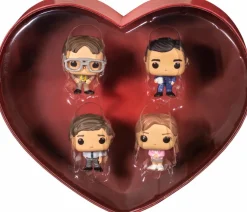Designer Vinyl>The Office - Jim, Dwight, Pam & Michael Valentine’s Day Heart-Shaped Box Pocket Pop! Vinyl Figure 4-Pack