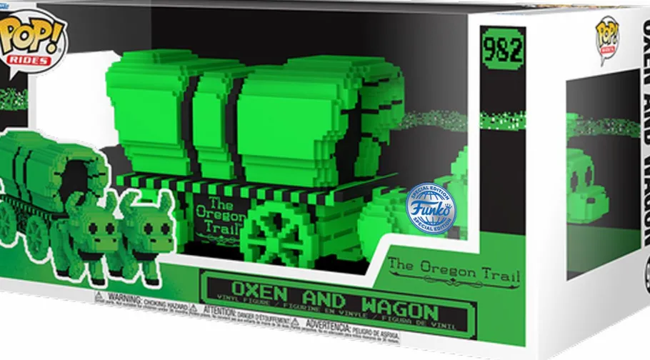 Pop! Deluxe>Oregon Trail, The The Oregon Trail - Oxen & Wagon (Green & Black) Pop! Rides Vinyl Figure (Popcultcha Exclusive)