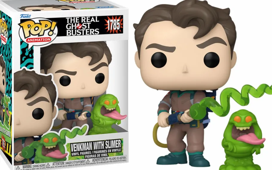 Standard Pop!>Ghostbusters The Real (1986) - Venkman with Slimer Pop! Vinyl Figure