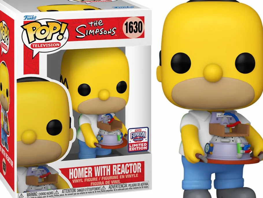 Funko Convention Exclusives>The Simpsons - Homer with Reactor Pop! Vinyl Figure (2024 Funkon London Convention Exclusive) (Popcultcha Exclusive)