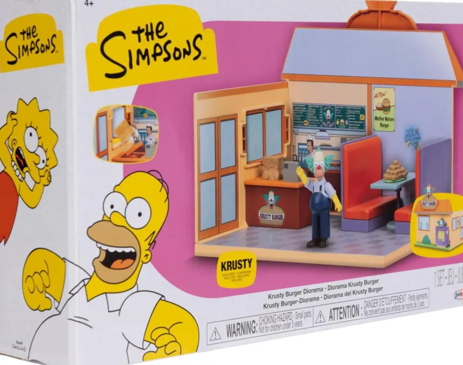 Designer Vinyl>The Simpsons - Krusty with Krusty Burger 2.5" Scale Action Figure Diorama Playset